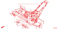 FRAME CHASSIS voor Honda AFRICA TWIN 1000 RALLY RED 2019