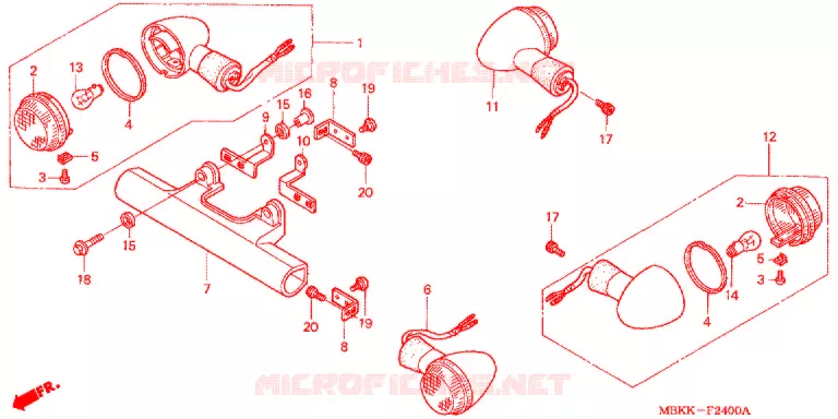 KNIPPERLICHT Honda MOTO 400 SHADOW 2007  NV400C7