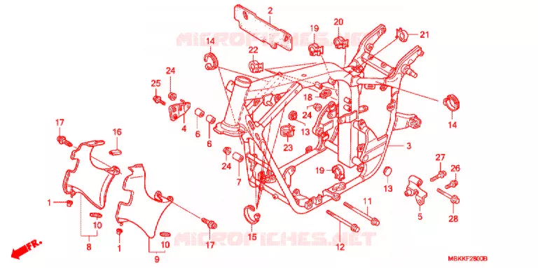FRAME CHASSIS Honda MOTO 400 SHADOW 2007  NV400C7
