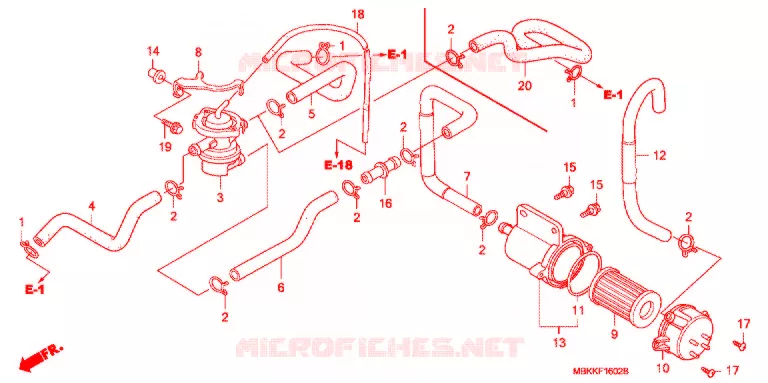 LUCHT INJECTIE BEDIENING KLEP Honda MOTO 400 SHADOW 2007  NV400C7