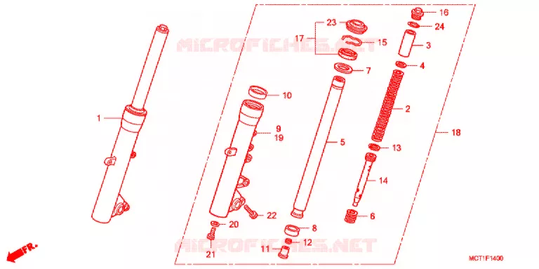 VOOR VORK Honda SCOOTER 400 SILVERWING 2003  FJS400D3