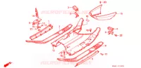 VLOERPANEEL/OPSTAPPEDAAL voor Honda FUSION 250 SPECIAL EDITION Without speed warning light 1995