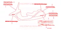 EMBLEEM/STREEP voor Honda FUSION 250 X Color order plan 2003