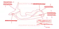 EMBLEEM/STREEP voor Honda FUSION 250 X Color order plan 2003