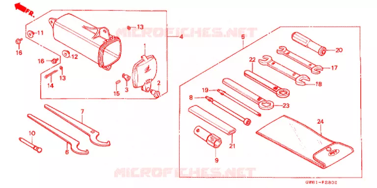 GEREEDSCHAP/ACCUVAK Honda MOTO 80 CRM 1989  CRM80J