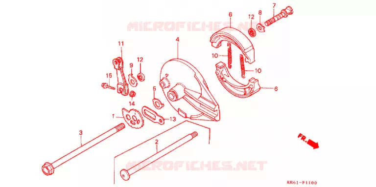 ACHTERREMPANEELSCHOENEN (RF/R2F/RH) Honda MOTO 250 XL 1985  XLR250R2F