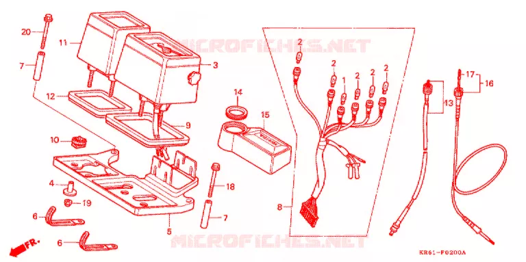 COMBINATIEMETER (1) (XLR250RF/R2F) Honda MOTO 250 XL 1985  XLR250R2F