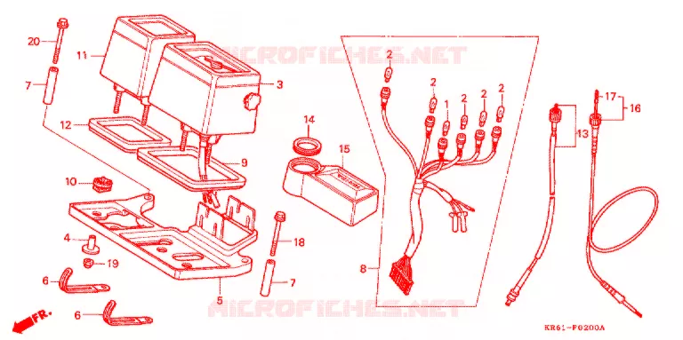 COMBINATIEMETER (1) (XLR250RF/R2F) Honda MOTO 250 XL 1986  XLR250RF