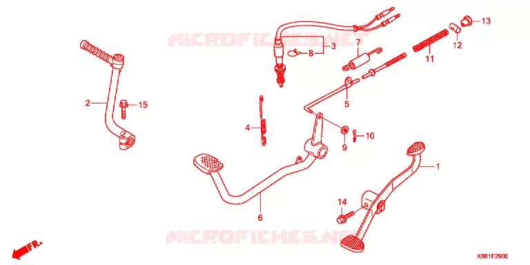 PEDAAL/KICKSTARTER ARM Honda MOTO 110 CUB 2019  C110JK