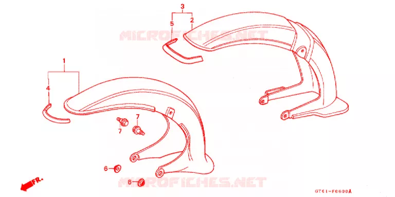 VOORSPATBORD Honda MOTO 70 CUB 1993  C70CMP