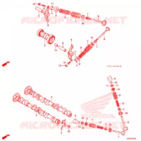 NOKKENAS/KLEP voor Honda SUPER CUB 70 DELUXE 1992