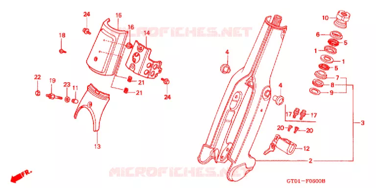 VOOR VORK Honda MOTO 70 CUB 1993  C70DP
