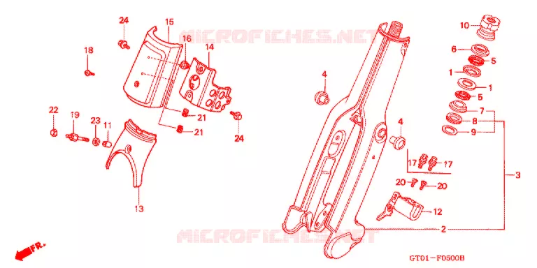 VOOR VORK Honda MOTO 70 CUB 1994  C70DP