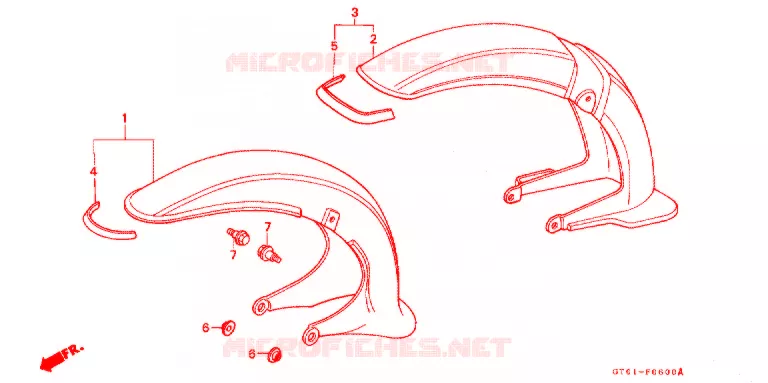 VOORSPATBORD Honda MOTO 70 CUB 1994  C70DP