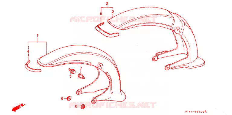 VOORSPATBORD Honda MOTO 70 CUB 1996  C70DS