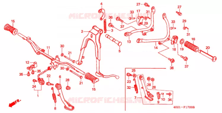 OPSTAP/STANDAARD Honda MOTO 125 CD 1985  CD125TF