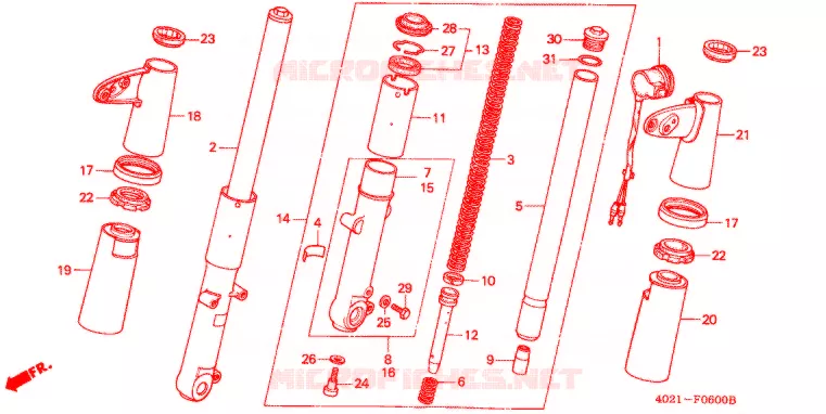 VOOR VORK Honda MOTO 125 CD 1992  CD125TN