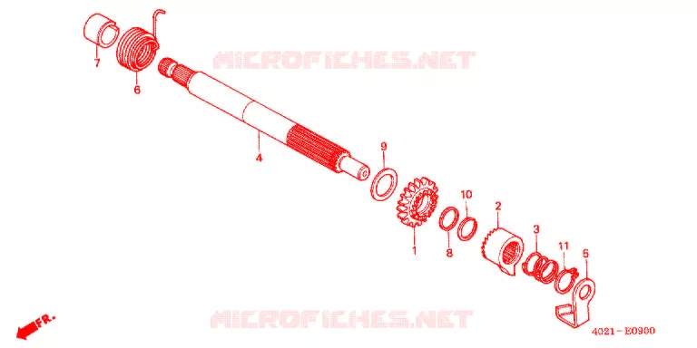 AANDRIJFFACE/ KICKSTARTER SPIL Honda MOTO 125 CD 1993  CD125TP