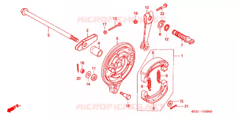 ACHTER REM PANEEL Honda MOTO 125 CD 1993  CD125TP