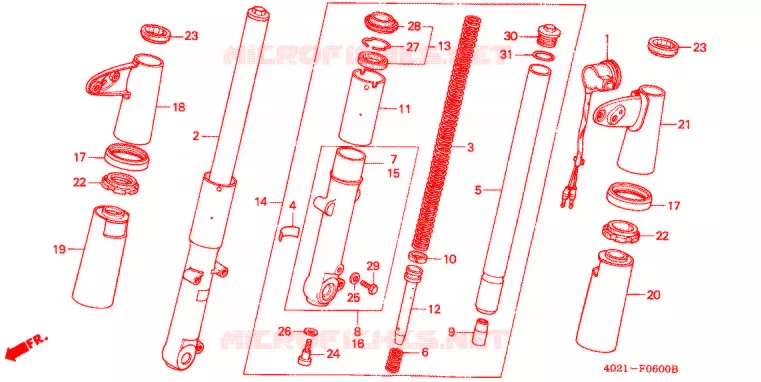 VOOR VORK Honda MOTO 125 CD 1993  CD125TP