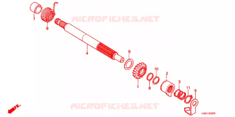 AANDRIJFFACE/ KICKSTARTER SPIL Honda MOTO 125 CD 1993  CD125TP