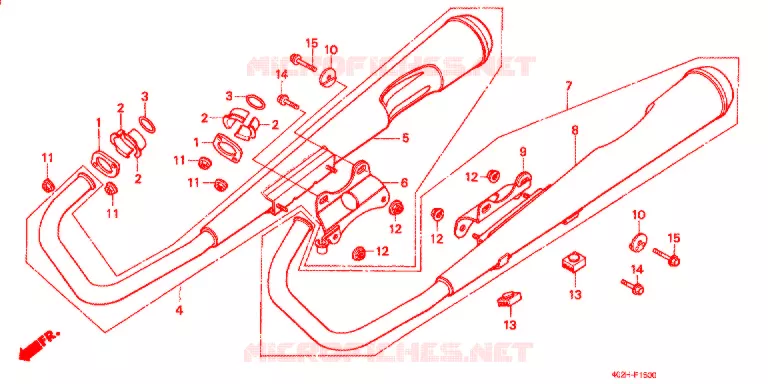 UITLAATDEMPER (CD125TH,N,P,S) Honda MOTO 125 CD 1993  CD125TP