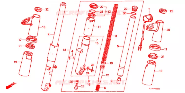 VOOR VORK Honda MOTO 125 CD 1993  CD125TP