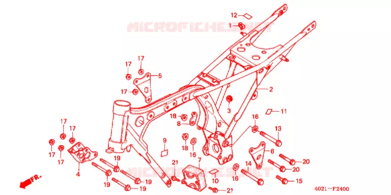 FRAME CHASSIS Honda MOTO 125 CD 1994  CD125TS