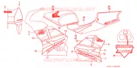 EMBLEEM/STREEP (1) voor Honda NSR 250 1990