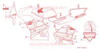 EMBLEEM/STREEP (2) voor Honda NSR 250 1990