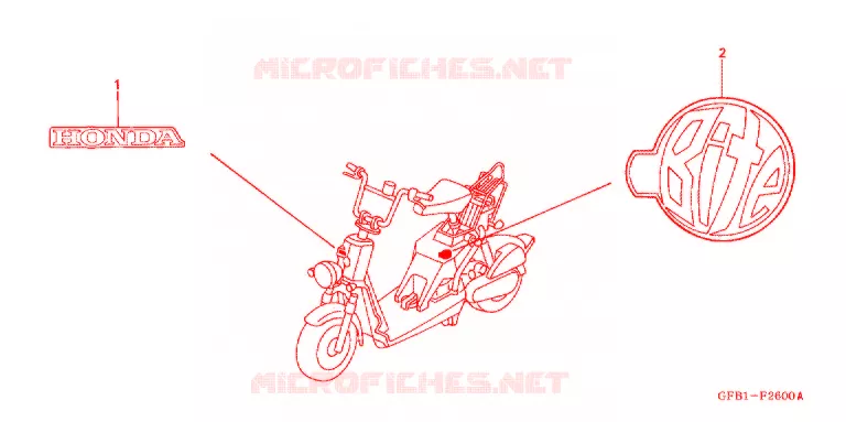 EMBLEEM/STREEP Honda SCOOTER 50 other-models 2002  NPC502