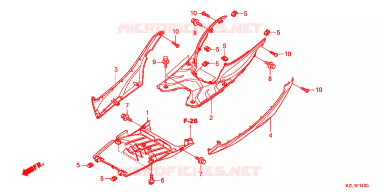 VLOER OPSTAP Honda SCOOTER 110 DIO 2011  NSC110WHB