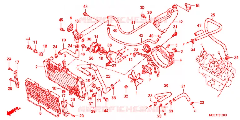 RADIATOR Honda MOTO 400 CB 2004  CB400SF4