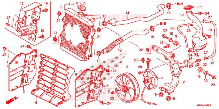 RADIATOR Honda ATV 500 FOURTRAX 2019  TRX500FM6K