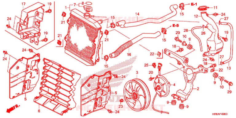 RADIATOR Honda ATV 500 FOURTRAX 2019  TRX500FM6K