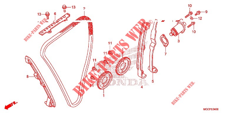 NOK KETTING/SPANNER voor Honda CB 650 R 35KW 2019