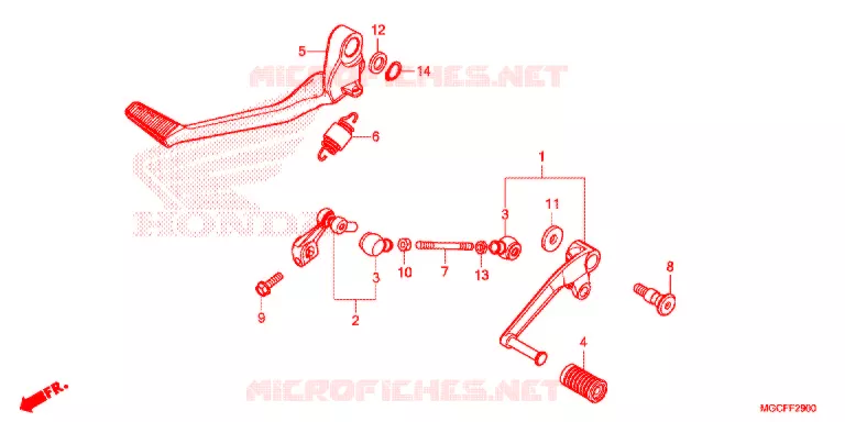 PEDAAL/OPSTAP Honda MOTO 1100 CB 2019  CB1100CAK