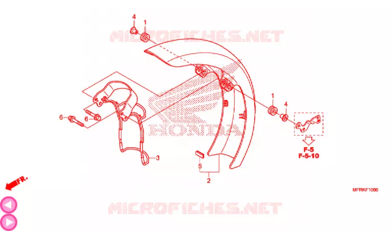VOORSPATBORD Honda MOTO 1300 VT 2019  VT1300CXAK