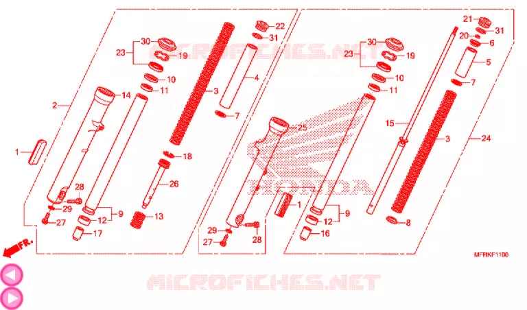 VOOR VORK Honda MOTO 1300 VT 2019  VT1300CXAK