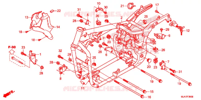 FRAME CHASSIS Honda MOTO 750 SHADOW 2019  VT750CSK