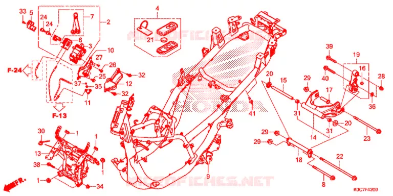 FRAME CHASSIS Honda SCOOTER 250 FORZA 2019  NSS250AK