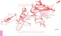 ACHTER STROOMLIJNKAP voor Honda SH 300 I ABS S 3E 2019