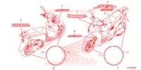 EMBLEEM/STREEP voor Honda SH 300 I ABS S 3E 2019