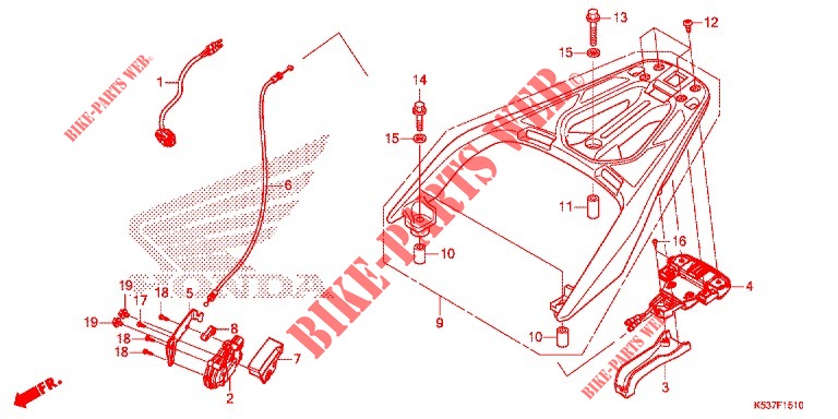 ZITTING/DRAGER voor Honda SH 300 I ABS S 2020