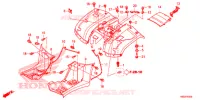 ACHTER STROOMLIJNKAP voor Honda TRX 250 FOURTRAX RECON Standard 2018