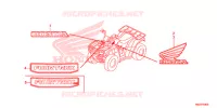 EMBLEEM/STREEP voor Honda TRX 250 FOURTRAX RECON Standard 2018