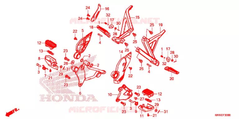 PEDAAL/OPSTAP Honda MOTO 1000 AFRICA-TWIN 2019  CRF1000D2K