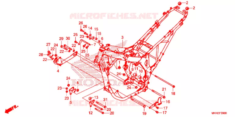 FRAME CHASSIS Honda MOTO 1000 AFRICA-TWIN 2019  CRF1000DK