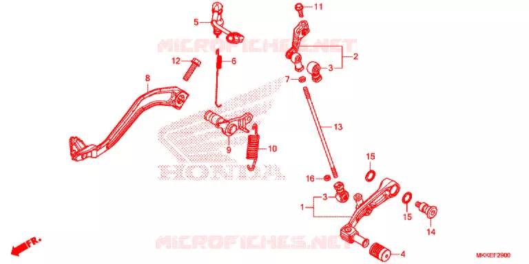 PEDAAL/OPSTAP Honda MOTO 1000 AFRICA-TWIN 2019  CRF1000DK