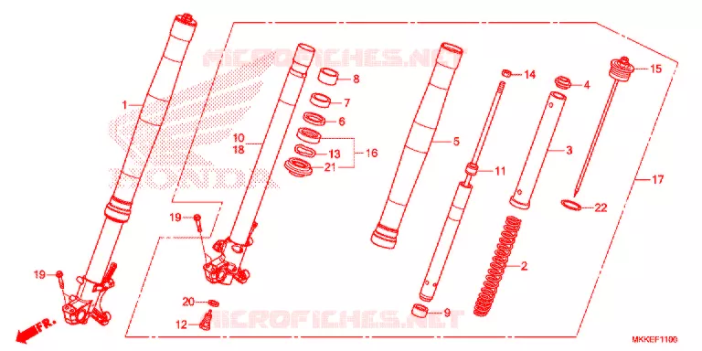 VOOR VORK Honda MOTO 1000 AFRICA-TWIN 2019  CRF1000DK